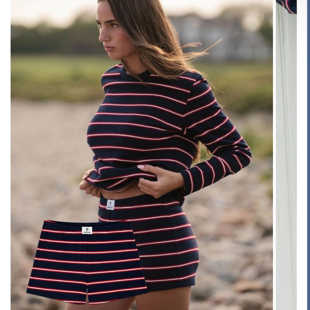 SOLD OUT Parke Navy and Red Striped Set (Firecracker)